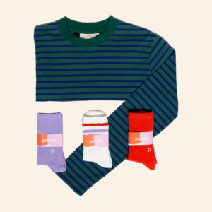 Langarmshirt Gestreift im Set in Dunkelgrün/Blau